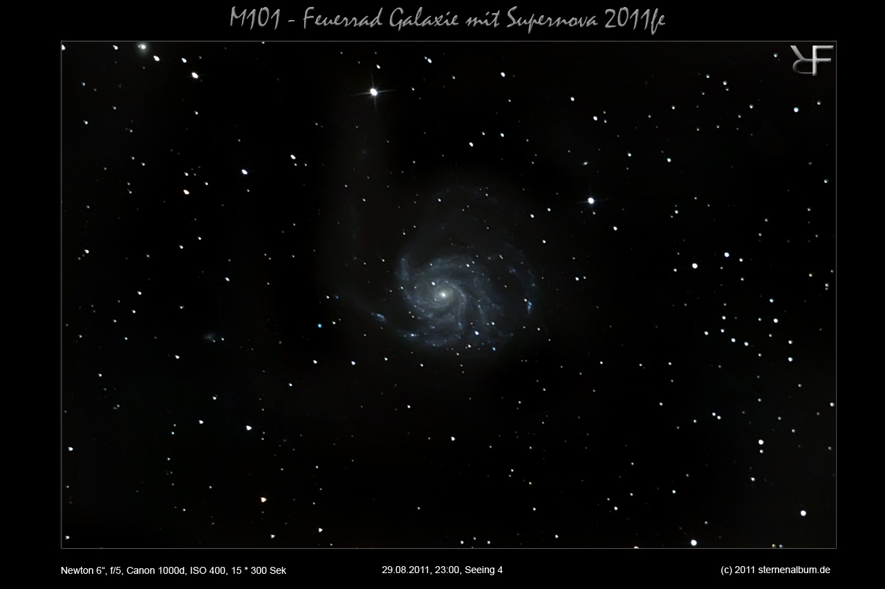 M101 - Die Feuerradgalaxie mit Supernova