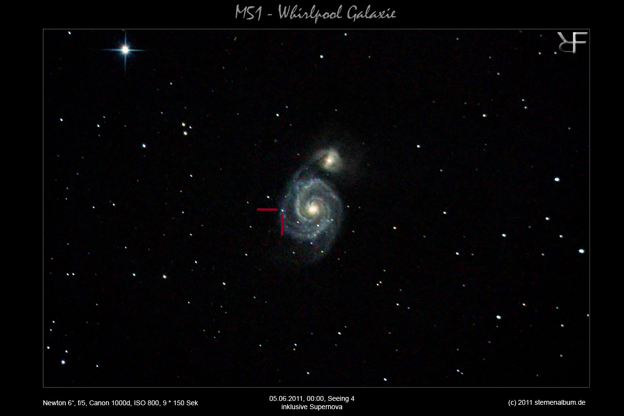 M51 - Supernova in Whirlpoolgalaxie