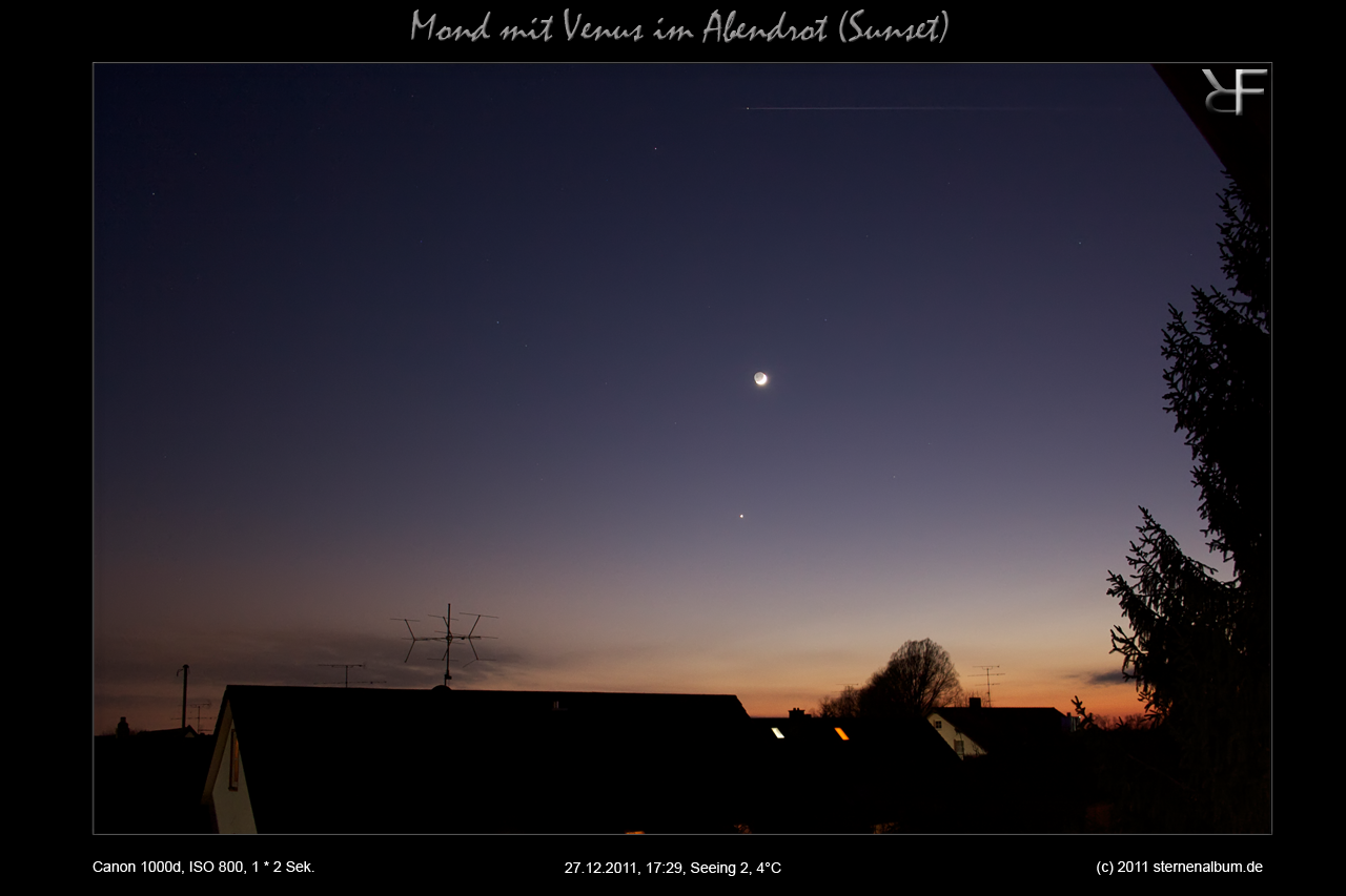 Mond und Venus